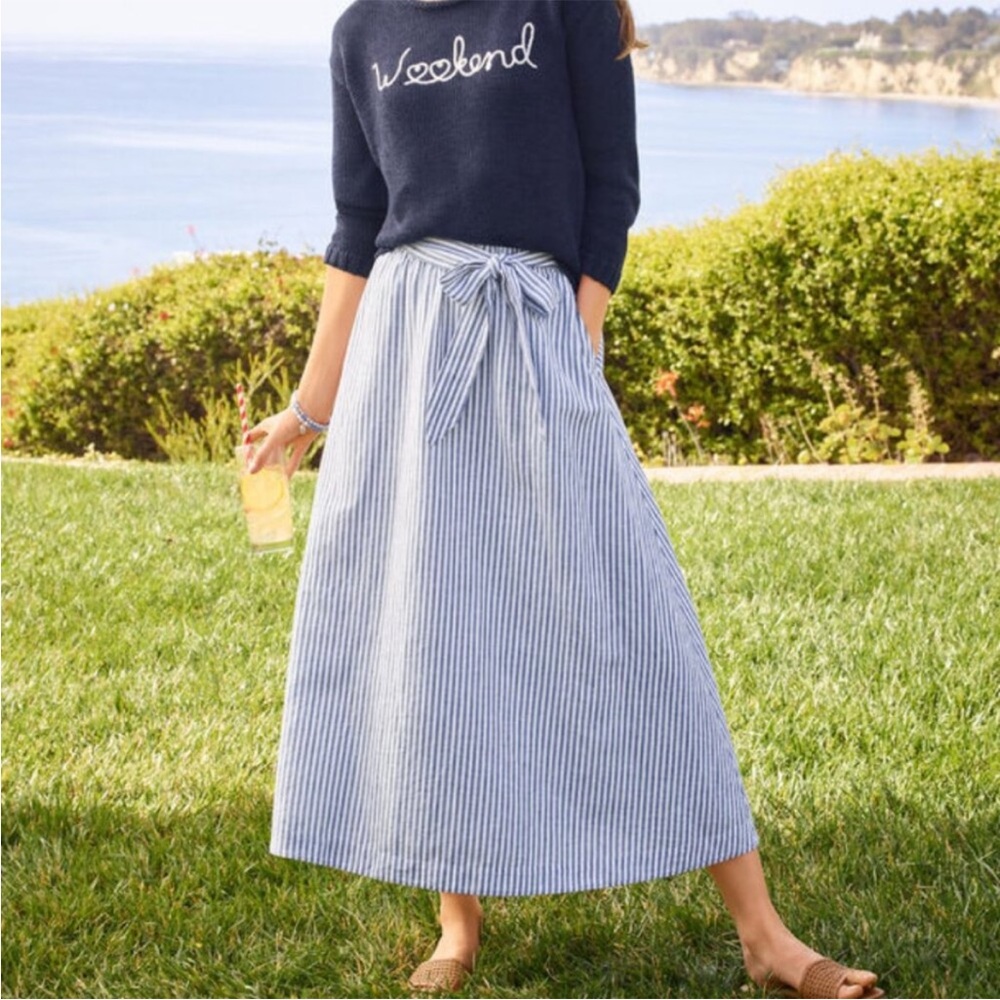 ❗️SOLD❗️Talbots Linen/Cotton Midi Skirt